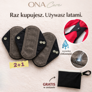 ONACare — wygodne podpaski wielokrotnego użytku 2+1 GRATIS